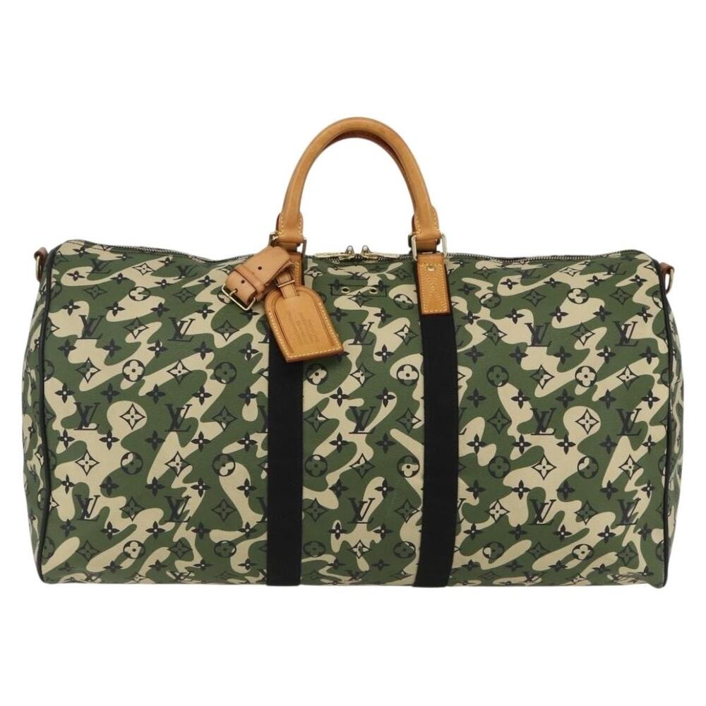 Louis Vuitton x Takashi Murakami Camouflage Keepall Bandouliere 55 Boston Bag